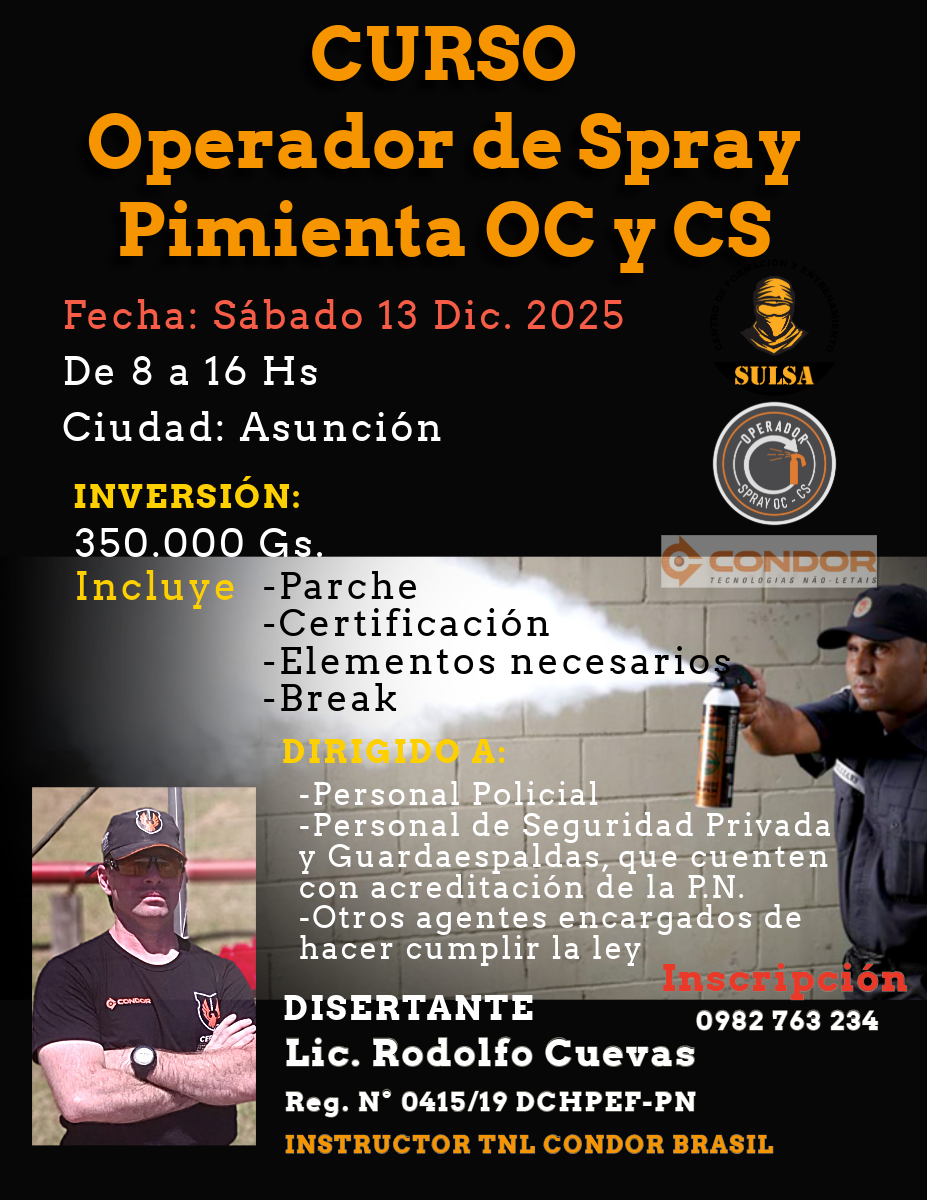 CURO OPERADOR DE SPRAY PIMIENTA OC-CS